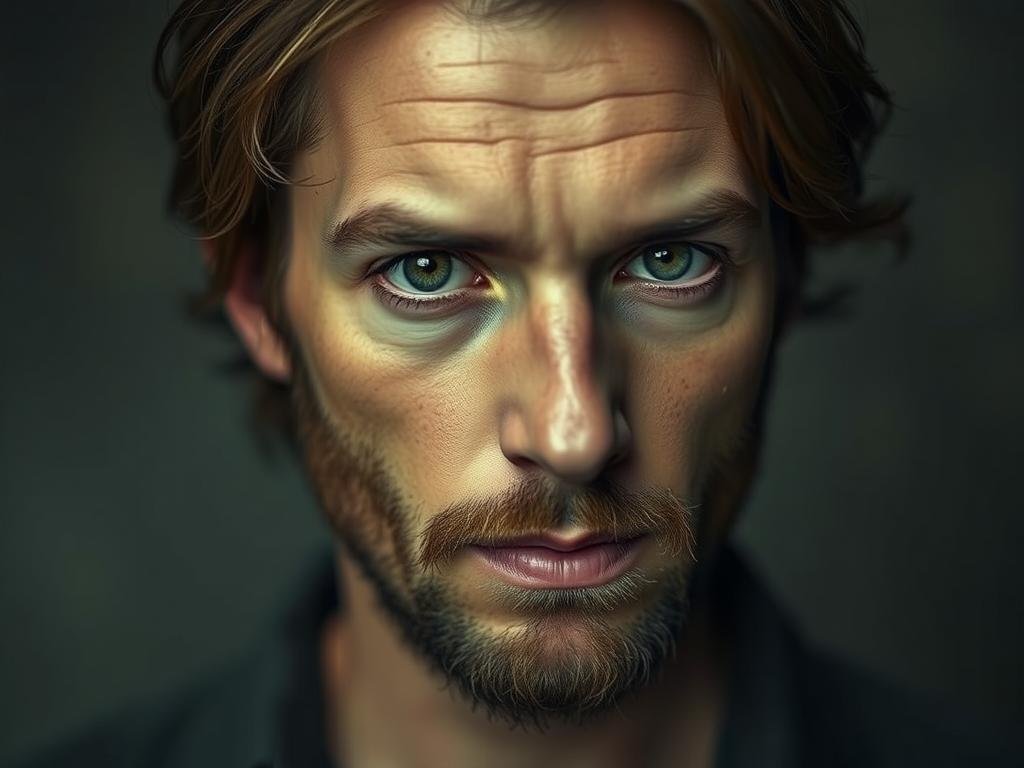 A contemplative portrait of Charles Manson Jr., the grandson of the infamous cult leader, set against a muted backdrop that reflects the complexity of his lineage. The subject's gaze is pensive, his features bearing a resemblance to his notorious grandfather, yet with a hint of introspection. Soft, diffused lighting emphasizes the nuanced emotions, while a shallow depth of field focuses the viewer's attention on the subject's face, allowing the background to fade into an artistic blur. The overall tone is one of introspection, raising questions about the weight of one's family history and the potential for breaking free from the shadows of the past. A contemplative portrait of Charles Manson Jr., the grandson of the infamous cult leader, set against a muted backdrop that reflects the complexity of his lineage. The subject's gaze is pensive, his features bearing a resemblance to his notorious grandfather, yet with a hint of introspection. Soft, diffused lighting emphasizes the nuanced emotions, while a shallow depth of field focuses the viewer's attention on the subject's face, allowing the background to fade into an artistic blur. The overall tone is one of introspection, raising questions about the weight of one's family history and the potential for breaking free from the shadows of the past.