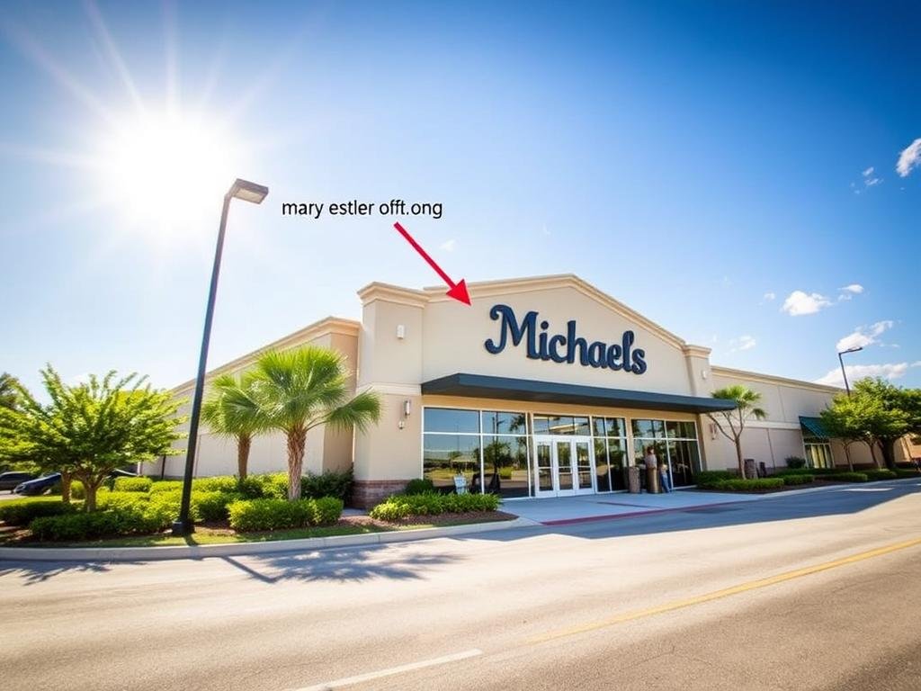 A sun-drenched, wide-angle view of the exterior of a commercial building on Mary Esther Cut-Off NW, with a prominent Michaels store sign clearly visible. The building is set against a backdrop of lush greenery and clear blue skies, conveying a sense of easy access and inviting atmosphere. The image captures the store's prominent location, showcasing its accessibility and visibility from the main road. Crisp, high-resolution details highlight the building's modern architecture and well-maintained landscaping, creating an aesthetically pleasing and welcoming impression for potential customers. A sun-drenched, wide-angle view of the exterior of a commercial building on Mary Esther Cut-Off NW, with a prominent Michaels store sign clearly visible. The building is set against a backdrop of lush greenery and clear blue skies, conveying a sense of easy access and inviting atmosphere. The image captures the store's prominent location, showcasing its accessibility and visibility from the main road. Crisp, high-resolution details highlight the building's modern architecture and well-maintained landscaping, creating an aesthetically pleasing and welcoming impression for potential customers.