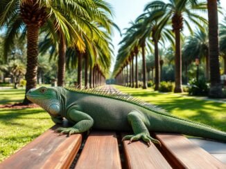 iguana on park